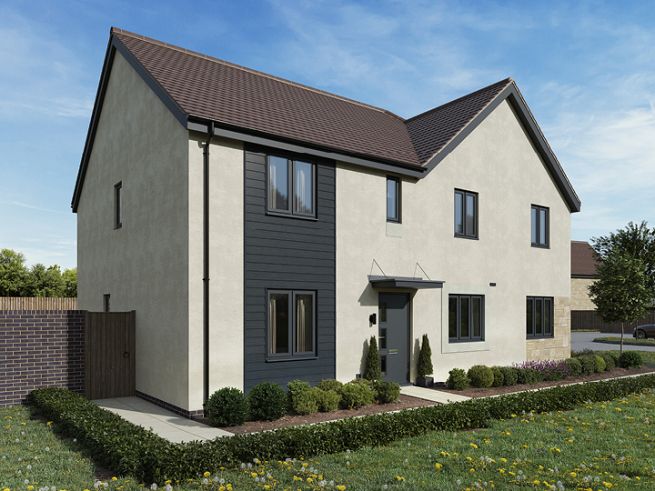 3 bedroom house - artist's  impression subject to change. Please note that computer generated images are representative of the house type and not necessarily the specified plot as some details and materials may vary.